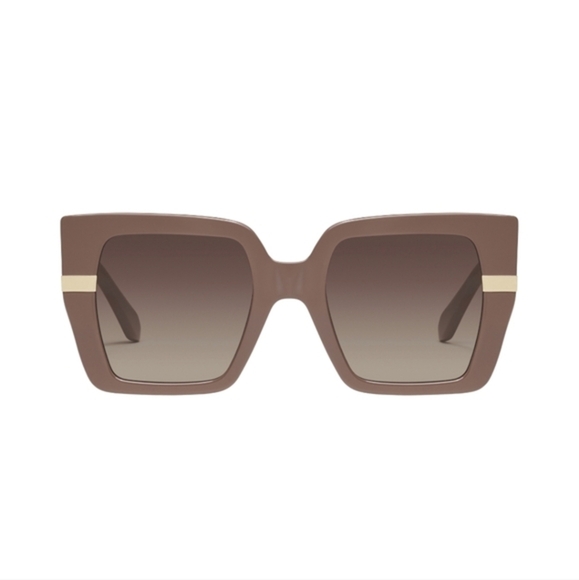 Quay Notorious doe tan light brown‎ oversized square sunglasses new